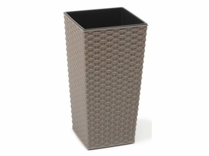 Obal na květník FINEZIA RATTAN ECO plastový 30x30x57cm