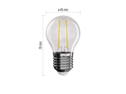 LED žárovka Filament Mini Globe / E27 / 1,8 W (25 W) / 250 lm / neutrální bílá