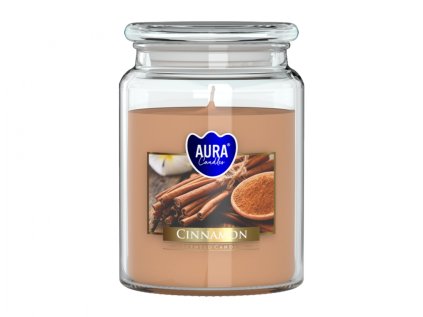 Svíčka ve skle SKOŘICE vonná 500g