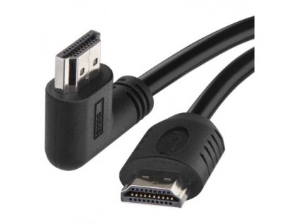 HDMI 2.0 high speed kabel A vidlice - A vidlice 90° 3 m