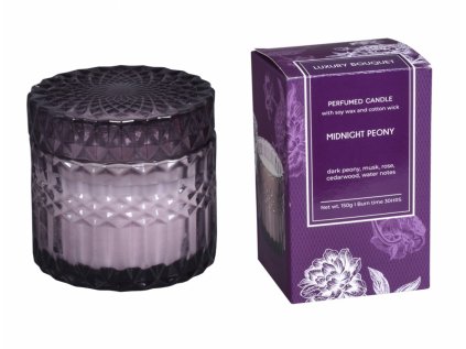 Svíčka ve skle LUXURY BOUQUET PEONY vonná 150g