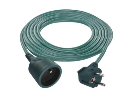 Prodlužovací kabel 5 m / 1 zásuvka / zelený / PVC / 1 mm2