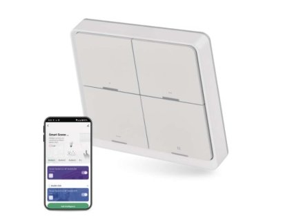 GoSmart Přenosný ovladač scén IP-2004ZW, ZigBee 3.0, 4-tlačítkový