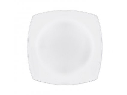 talíř 26,6x26,6cm mělký, ECLISSI Bianco, silný, bílý, opál.sklo
