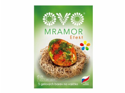 Barva na vajíčka OVO MRAMOR 5 barev + rukavice 5x5ml