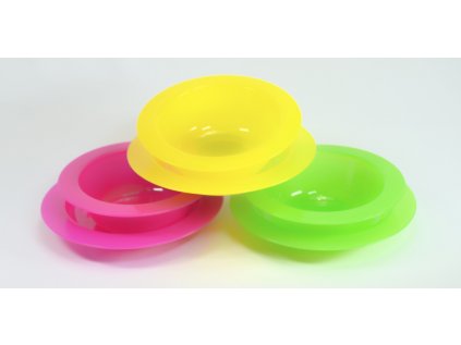 talíř 2ks dětský transpar,PP plast, MIX barev