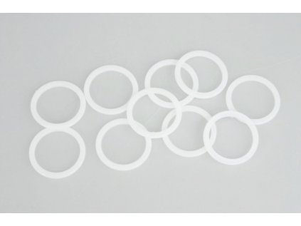 kroužek d16 /20ks/-záclonový, bílý plast