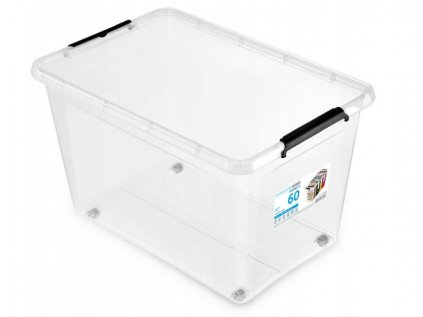 box 60,0l SIMPLE-1732, 58x39x35cm, koleč.,transp.plast