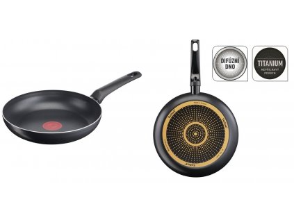 pánev d26 SIMPLE COOK, titan, černá, TEFAL