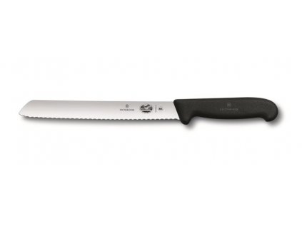 nůž 21cm ostří, kuch., chléb vln., FIBROX, protiskl. VICTORINOX, černý