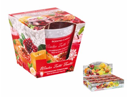 Svíčka ve skle TUTTI FRUTTI WINTER RED&ORANGE FRUITS115g