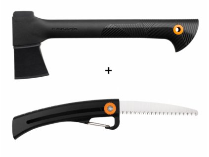 Set FISKARS sekera univerzální A6+pilka zahradní SW16 SOLID