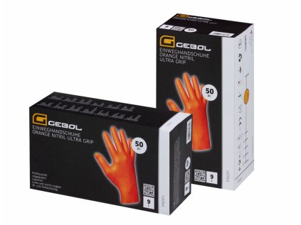 Rukavice ORANGE NITRIL ULTRA GRIP pracovní velikost L 50ks