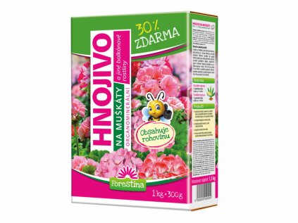 Hnojivo FORESTINA STANDARD na muškáty 1kg + 300g