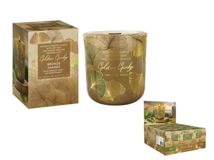 Svíčka ve skle GOLDEN GINKO - BRONZE SHADES 150g