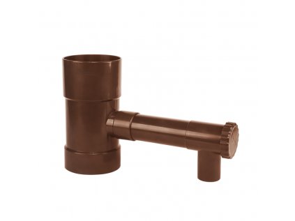 Sběrač / lapač dešťové vody s ventilem - 90 mm hnědý IBCLZ1-090-BR
