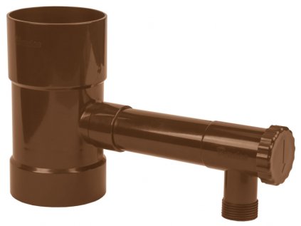 Sběrač / lapač dešťové vody s ventilem - 100 mm hnědý IBCLZ1-100-BR