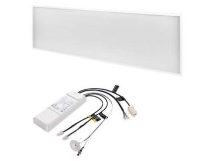 LED panel 30×120, obdélníkový vestavný bílý, 40W neutr. b., Emergency