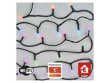 GoSmart LED vánoční řetěz, 8 m, venkovní i vnitřní, RGB, programy, časovač, Wi-Fi