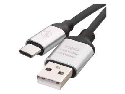 Nabíjecí a datový kabel USB-A 2.0 / USB-C 2.0, 1 m, černý