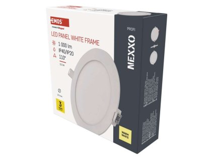 LED vestavné svítidlo NEXXO, kruhové, bílé, 12,5W, teplá bílá
