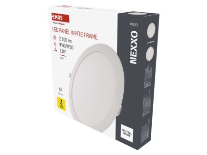 LED vestavné svítidlo NEXXO, kruhové, bílé, 25W, neutrální bílá