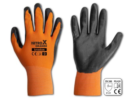 Rukavice pracovní NITROX ORANGE vel.8 RWNO8