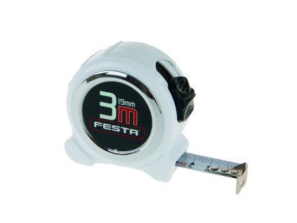 Metr svinovací FESTA 3mx19mm BÍLÝ