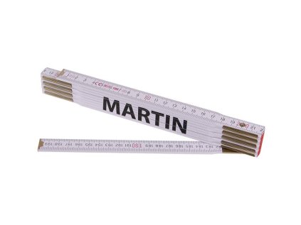 Metr skládací 2m MARTIN (PROFI,bílý,dřevo)