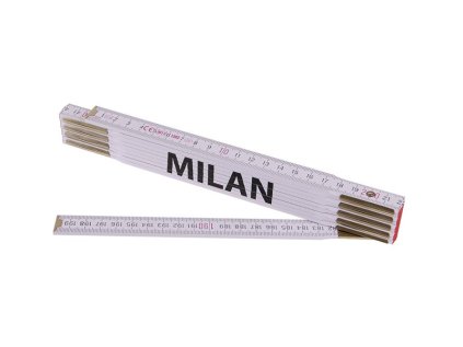 Metr skládací 2m MILAN (PROFI,bílý,dřevo)