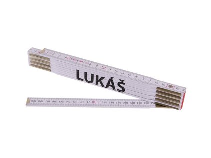 Metr skládací 2m LUKÁŠ (PROFI,bílý,dřevo)