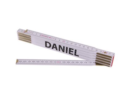 Metr skládací 2m DANIEL (PROFI,bílý,dřevo)