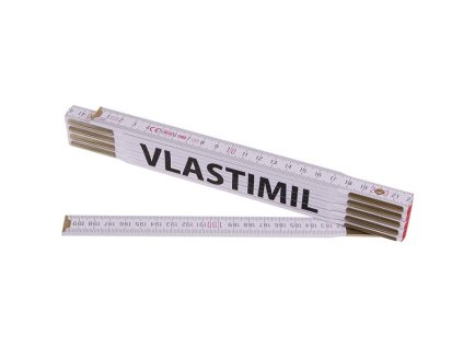 Metr skládací 2m VLASTIMIL (PROFI,bílý,dřevo)