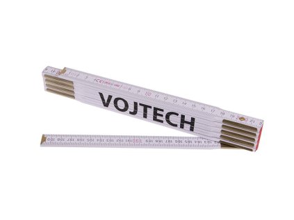 Metr skládací 2m VOJTECH (PROFI,bílý,dřevo)