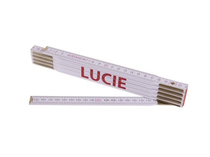 Metr skládací 2m LUCIE (PROFI,bílý,dřevo)