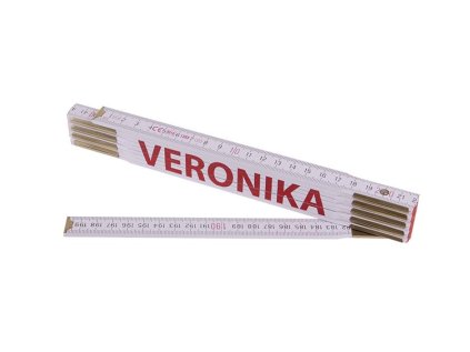 Metr skládací 2m VERONIKA (PROFI,bílý,dřevo)