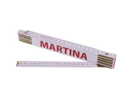 Metr skládací 2m MARTINA (PROFI,bílý,dřevo)
