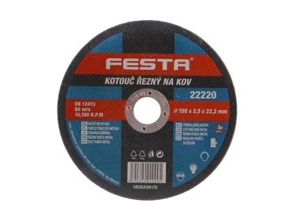 Kotouč řezný FESTA na kov 150x2.5x22.2mm