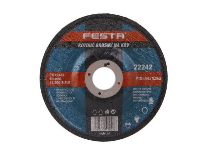 Kotouč brusný FESTA na kov 125x6.4x22.2mm