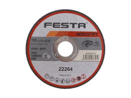 Kotouč řezný FESTA INDUSTRY na kov 115x2x22.2mm