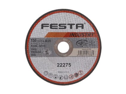 Kotouč řezný FESTA INDUSTRY na kov 150x2.5x22.2mm