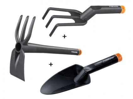 Set FISKARS lopatka 1071899+motyčka1072100+kultivátor1072102