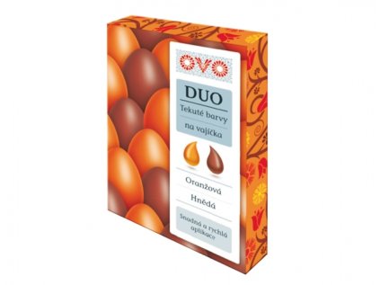 Barva na vajíčka OVO DUO oranžovo-hnědá 2x20ml