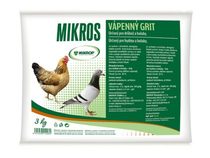 Minerální krmivo MIKROS vápenný grit pro drůběž a holuby 3kg