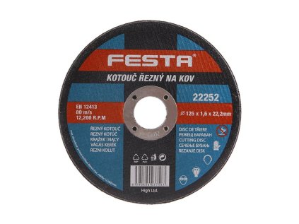 Kotouč řezný FESTA na kov 125x1.6x22.2mm