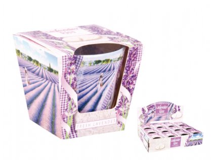 Svíčka ve skle LAVENDER KISS - FRESH LAVENDER vonná 115g