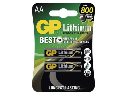 Lithiová baterie GP AA (FR6), 2 ks