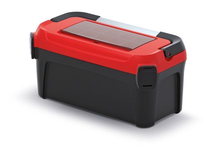 Kufr na nářadí s kov. držadlem SMART červené víko 500x251x243