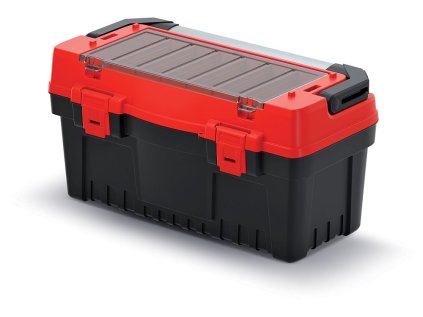 Kufr na nářadí s kov. držadlem EVO červený 548x274x286 (přepážky)