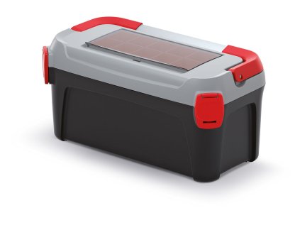 Kufr na nářadí s kov. držadlem SMART šedé víko 500x251x243